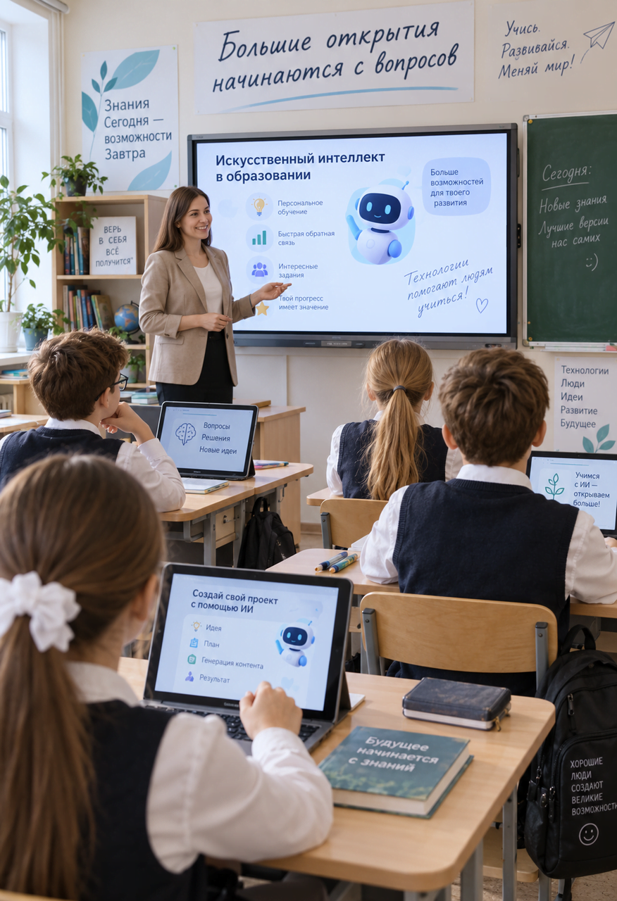 Преподаватель использует нейросети для подготовки образовательных материалов