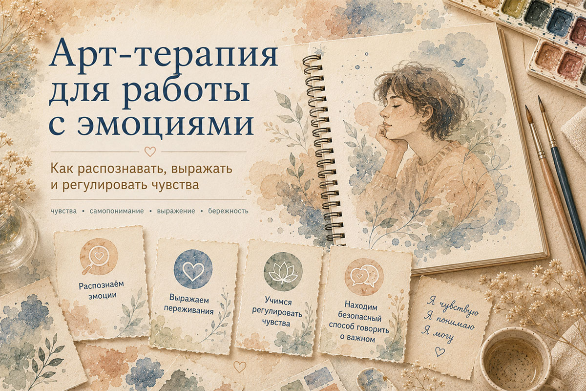 Арт-терапия для работы с эмоциями — распознавание, выражение и эмоциональная регуляция через творчество