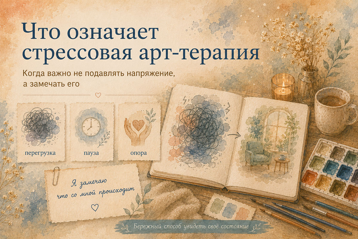 Арт-терапия при стрессе — изображение эмоционального напряжения и творческой саморегуляции