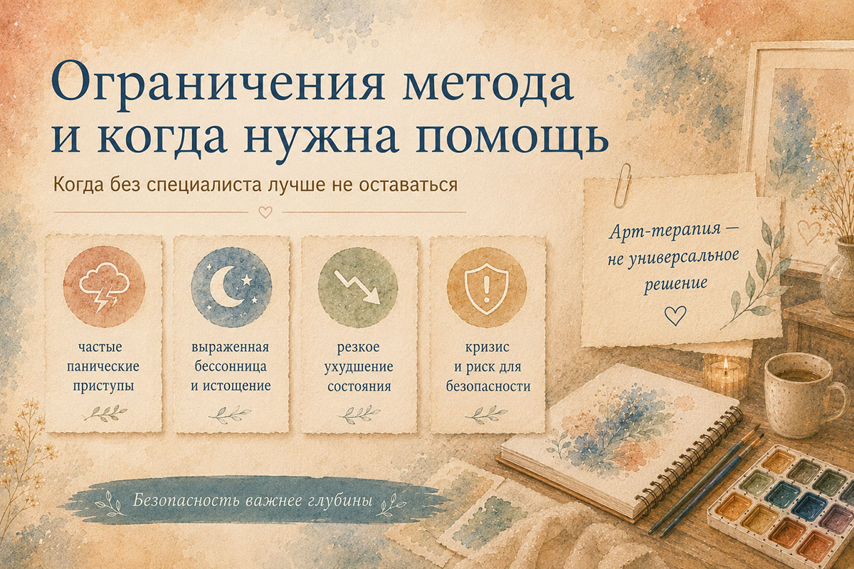 Ограничения арт-терапии при стрессе и признаки необходимости профессиональной помощи