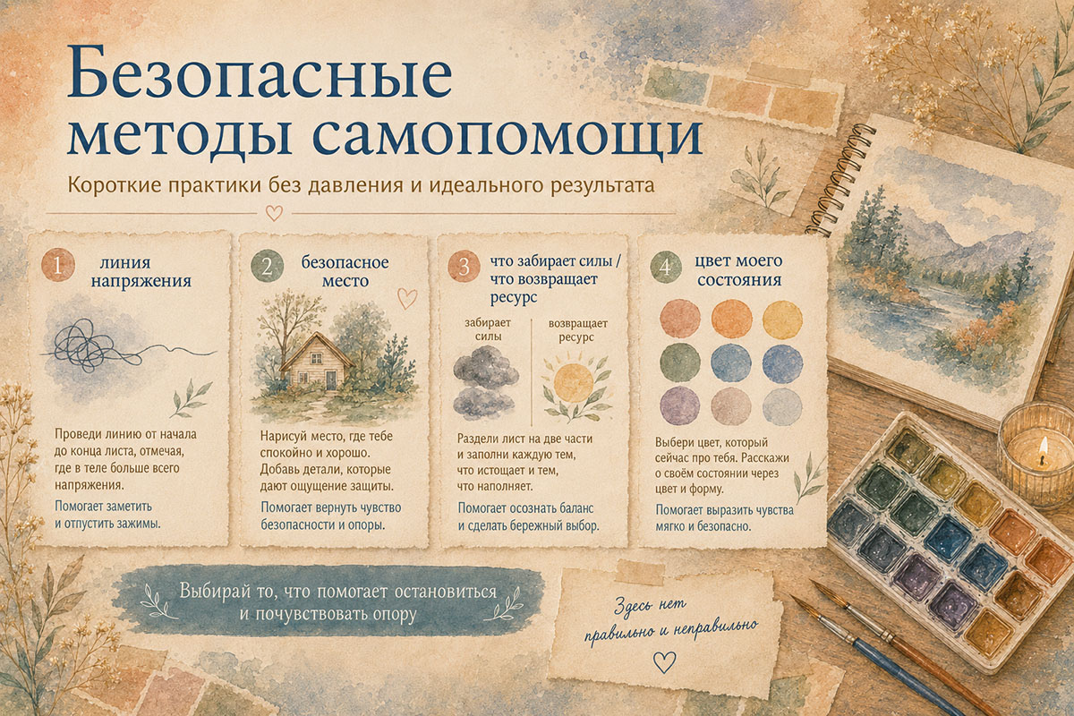 Безопасная самостоятельная практика арт-терапии при стрессе