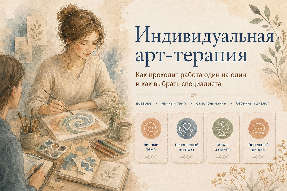 Индивидуальная арт-терапия — психологическая работа клиента один на один с арт-терапевтом