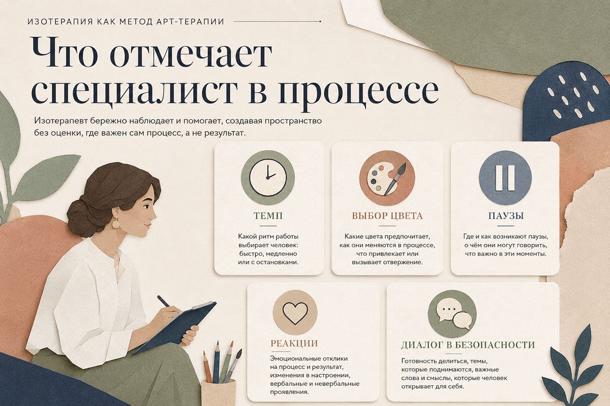 Что специалист замечает в процессе изотерапии
