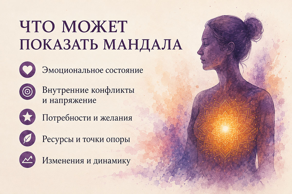 Что может происходить во время работы с мандалой в арт-терапии