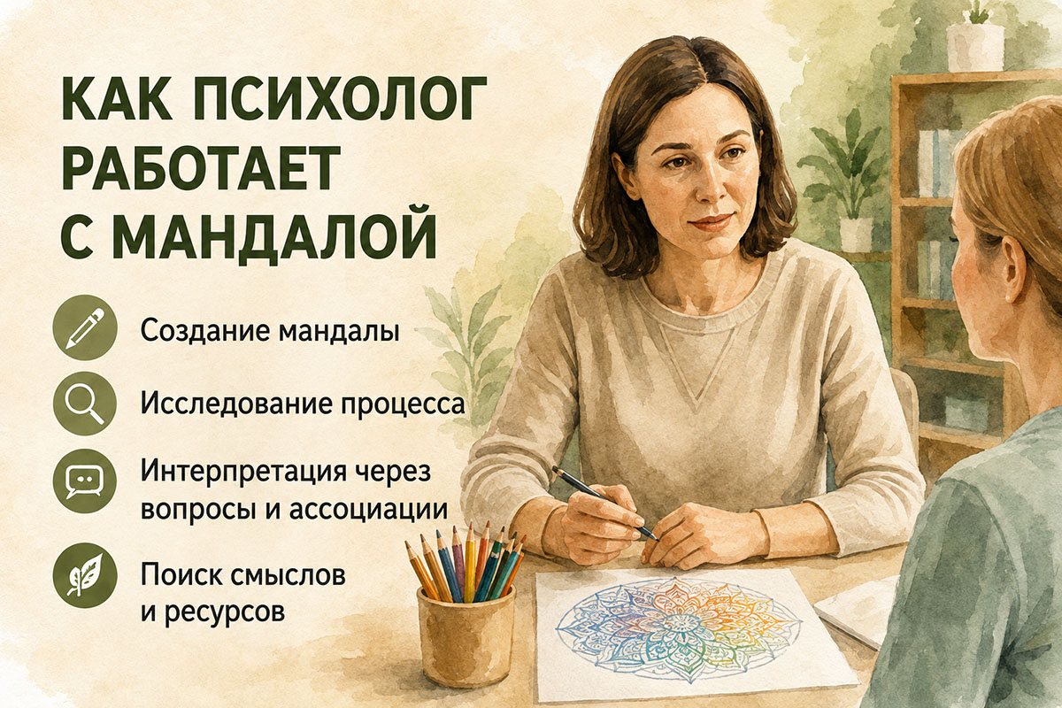 Как психолог работает с мандалой в арт-терапии