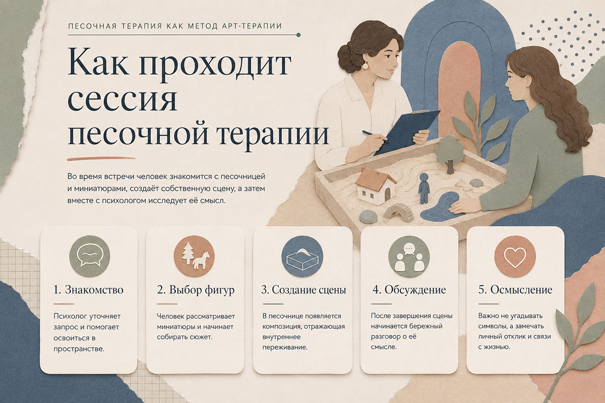 Как проходит сеанс песочной терапии с психологом