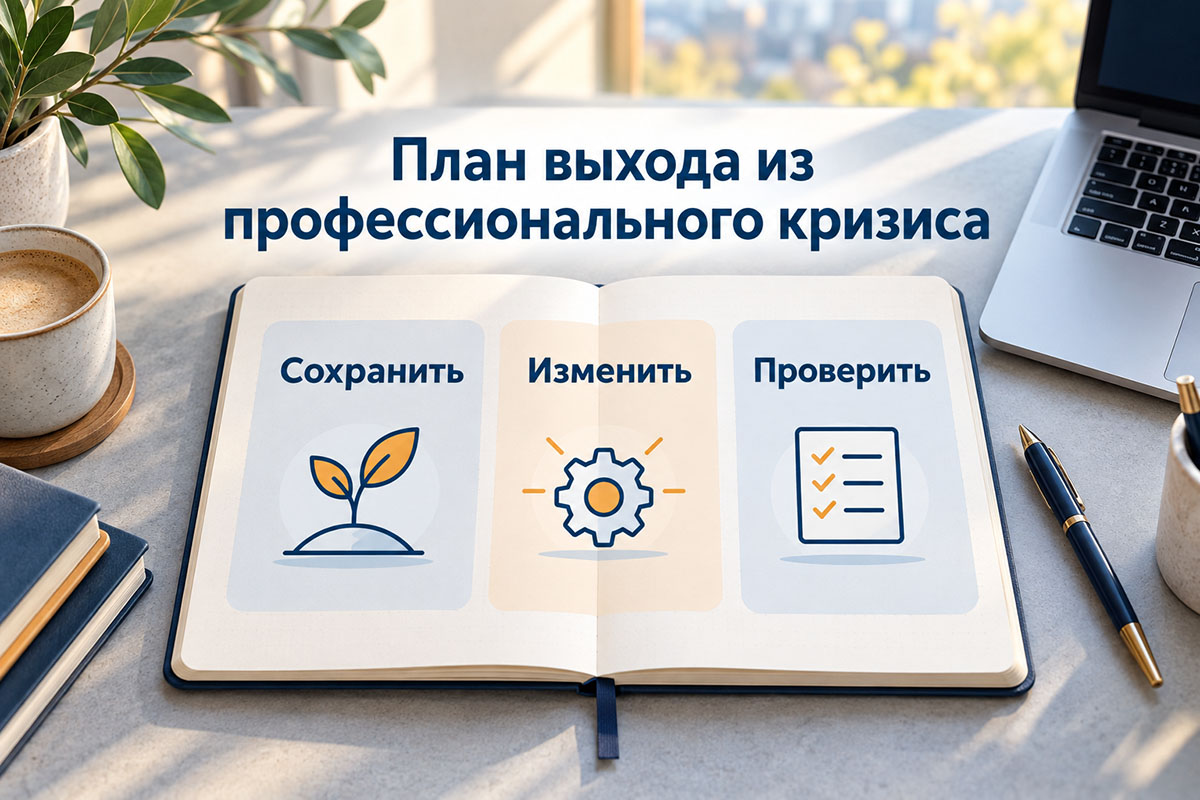 План выхода из профессионального кризиса: сохранить, изменить, проверить