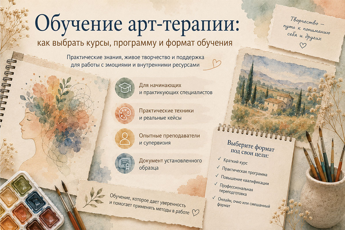 Обучение арт-терапии: курсы, программа, практика и творческие методы психологической работы